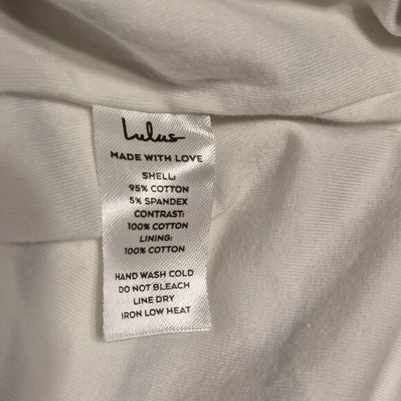 NWT Lulus Cafe Society Cream and Black Striped Shirt Dress Size XS - Picture 8 of 8